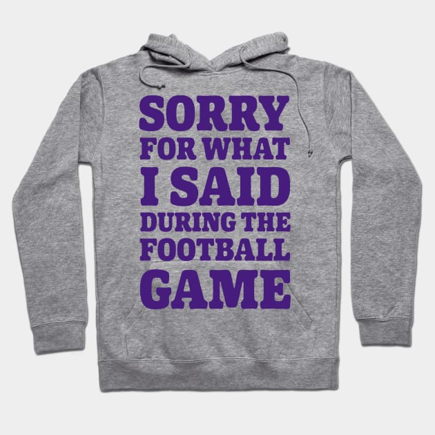 Sorry Purple Tigers Hoodie by Gsweathers